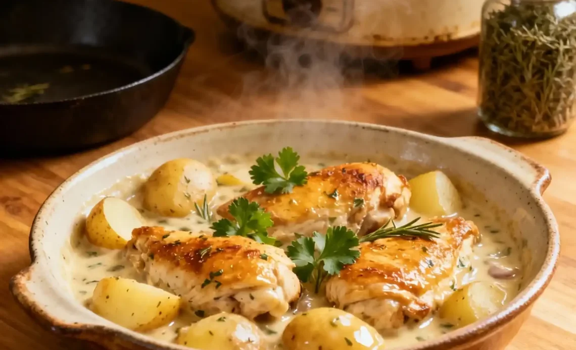 Garlic Herb Chicken Potatoes